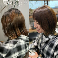 白髪ぼかし透明感カラー